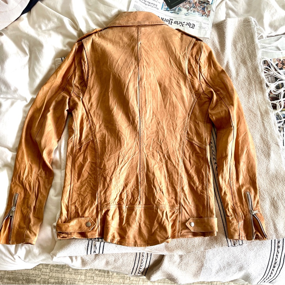 GIORGIO BRATO leather biker style jacket 48 Italian - Picture 4 of 9